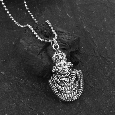 Malas Collection Khatu Shyam locket for girl and boy Hare Ka Sahara baba Khatushyam/Barbarika Silver Brass Locket