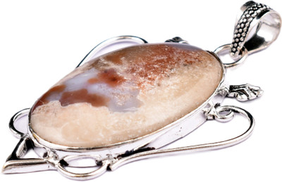 AAR Jewels Gemstone Pendant Necklace Rhodium Quartz Alloy Pendant