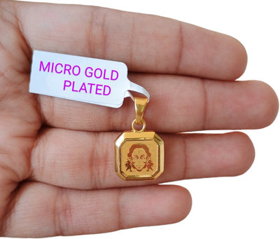 SAPNAPALACE HANUMAN JI LOCKET WITH MICRO GOLD PLATED PRINTED DESIGNER Gold-plated Brass Locket