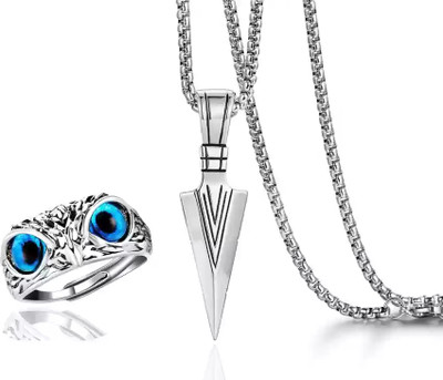 TulipMash TuilipMash Premium Silver Arrow With Owl Ring For Everyone. Sterling Silver, Silver Stainless Steel