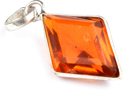 AAR Jewels Gemstone Pendant Necklace Rhodium Agate Alloy Pendant