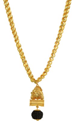 Charms Shiva Inspired Panch Mukhi Rudraksh Gold-plated Alloy Pendant Set