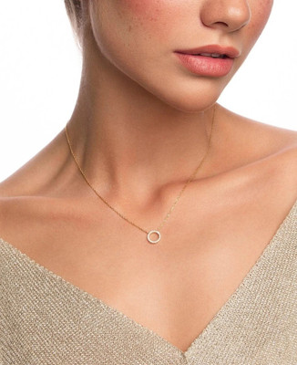 CLONEO Attractive Design Pendant with Chain Necklace Gold-plated Alloy
