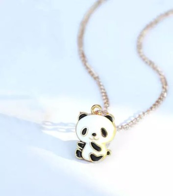 zebisco Men's Cute Panda Charm Necklace , Lovely Pendant Locket for Women Alloy Locket