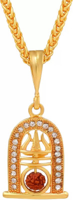 OFBOSMI 1 gram Pendant set With chain for man and boy New design new year Diamond Gold-plated Plated Copper Chain
