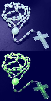 Dynamic Retail Global Jesus Cross Radium Locket Pendant Necklace Religious Jewellery Christmas MA1662 Crystal Pendant Set
