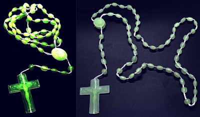Dynamic Retail Global Jesus Cross Radium Locket Pendant Necklace Religious Jewellery Christmas NL494 Crystal Pendant Set