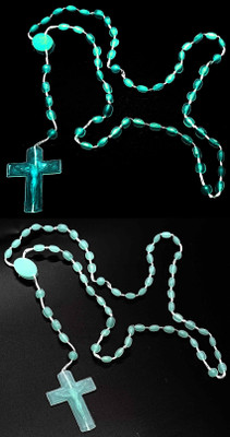 Dynamic Retail Global Jesus Cross Radium Locket Pendant Necklace Religious Jewellery Christmas MA141 Crystal Pendant Set