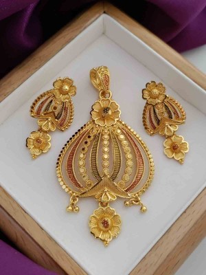 Palli Creation Brass Gold-plated Gold Jewellery Set(Pack of 1)