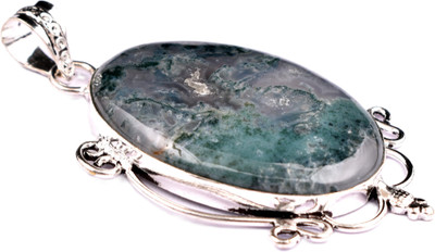 AAR Jewels Gemstone Pendant Necklace Rhodium Labradorite Alloy Pendant