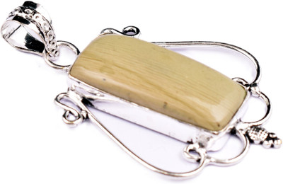 AAR Jewels Gemstone Pendant Necklace Rhodium Agate Alloy Pendant