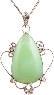 AAR Jewels Gemstone Pendant Necklace Rhodium Amethyst Alloy Pendant