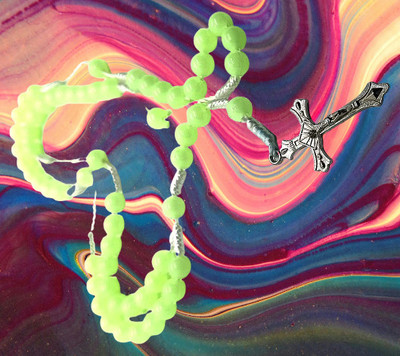 Dynamic Retail Global Jesus Cross Radium Locket Pendant Necklace Religious Jewellery Christmas KJ660 Crystal Pendant Set