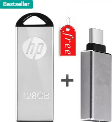 HP pendrive V220G 128 GB Pen Drive(Silver)