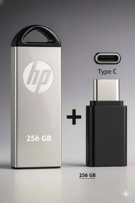 HP V229 256GB USB 2.0 Pen Drive | High Speed Flash Drive for Laptop Type c OTg free 256 GB Pen Drive(White, Black)