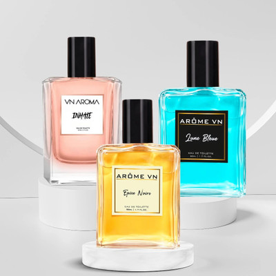 VN AROMA Combo Pack of 3 |Lune Bleue|The Lost|Inhale Long Lasting Fragrance Eau de Toilette - 150 ml(For Men & Women)