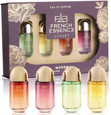 FRENCH ESSENCE Premiun Gift set (Charm,Bloom,Fame and Passion(25Ml Each)) Eau de Parfum  -  100 ml(For Women)
