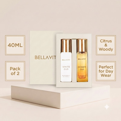 BELLAVITA WHITE OUD perfume & HONEY OUD perfume combo|2X20ML|With Citrus & Woody Notes| Eau de Parfum - 40 ml(For Men & Women)
