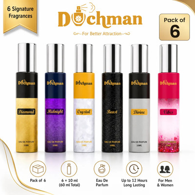 DUCHMAN UK Boy Long Lasting Perfume With | White oud Perfume| Pack of six 6x10ML Eau de Parfum - 60 ml(For Men & Women)