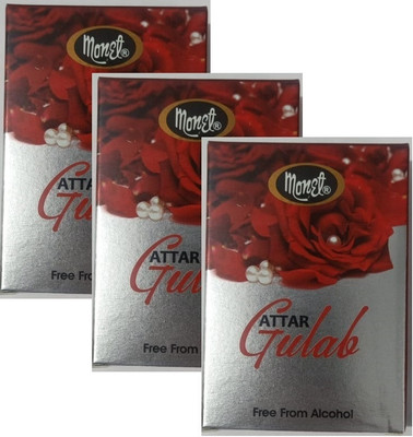 MONET Attar Gulab 6 ML Pack of 3 Floral Attar(Rose)