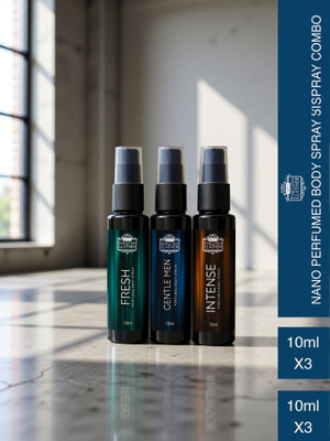 NEXT English Leather Gentlemen Fresh Intense (Pack of 3 x 10ml) Long Lasting Mini Perfume - 30 ml(For Men & Women)