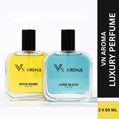 VN AROMA Combo Pack of 2 | Epie Noire - Lune Bleue | Long Lasting |Premium Luxury Perfume Eau de Toilette - 100 ml(For Men & Women)