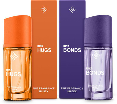 RIYA Hugs and Bonds Perfume for Unisex | 20 ml Each| Set of 2 |Long Lasting Fragrance Eau de Parfum - 40 ml(For Men & Women)