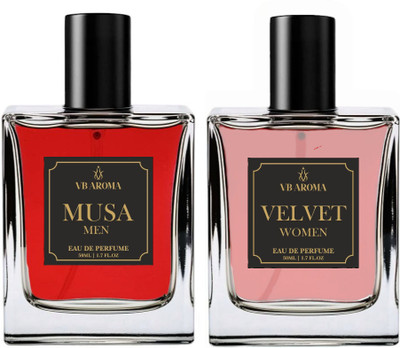 VB AROMA MUSA & VELVET Luxury Perfume Gift Set|Long Lasting Fragrances| Eau de Parfum - 100 ml(For Men & Women)
