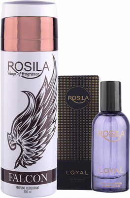 Rosila Falcon Deodorant 200 ml with Loyal Eau Da Perfume 30ml Gift Set Box Eau de Parfum - 263 ml(For Men & Women)
