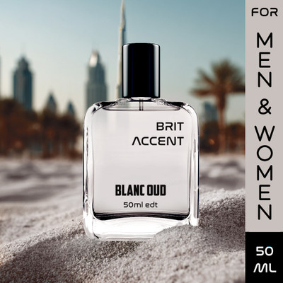 BRIT ACCENT |Blanc Oud|Premium Fragrance,Long-lasting|Musk&Oud Blend with Orange,Vanilla| Eau de Toilette - 50 ml(For Men)