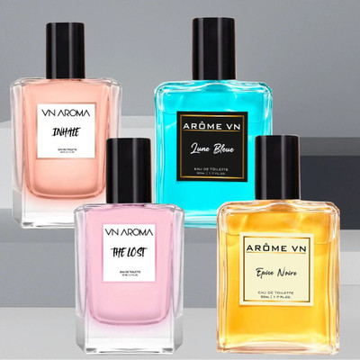 VN AROMA Combo Pack of 4 |Inhale | Lune Bleue |Epice Noire | The Lost | Eau de Toilette - 200 ml(For Men & Women)