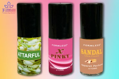 FORMLESS Attarful , X Pinky & Sandal Perfume  -  10 ml(For Men & Women)