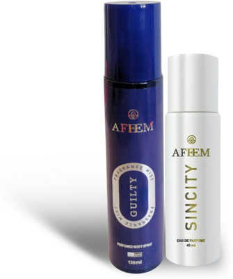 Afeem Guilty 120ml With Sincity 40ml F Eau de Parfum  -  160 ml(For Men & Women)