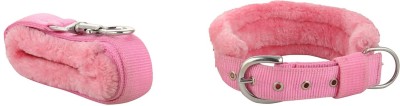 Aftra Combo Pack Soft Comfortable Breakaway Closure Dog Collar & Leash(55 - 76 cm, Pink)