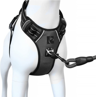 Cocker Double Sided Harness Black S Dog Harness & Leash(Extra Large, Black)