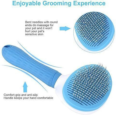 Home Bargains Dog Comb Brush, Cat Hair Brush, Pet Grooming Brush, Daily Use to Clean Loose Fur Slicker Brushes for  Dog, Cat, Rabbit