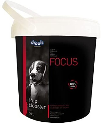 Drools Focus Pup Booster - Puppy Weaning Diet for All Breeds 300 Gm Milk 0.3 kg Dry New Born Dog Food