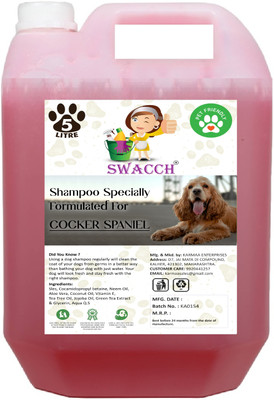 swacch Cocker Spaniel Dog Shampoo I Puppy Safe Shampoo I Shine and Smooth Hair Conditioning Strawberry Dog Shampoo(5 L)
