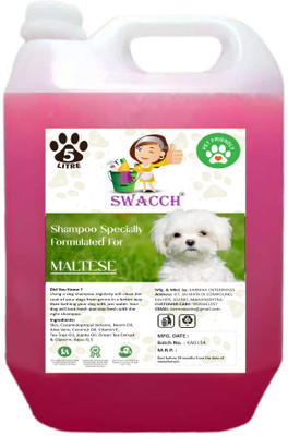 swacch Maltese Dog Shampoo I Puppy Safe Shampoo I Shine and Smooth Hair Conditioning Rose Dog Shampoo(5 L)