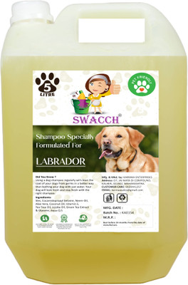 swacch Labrador Dog Shampoo I Puppy Safe Shampoo I Shine and Smooth Hair Conditioning Lemon Dog Shampoo(5 L)