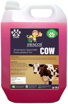 swacch Cow Shampoo I Smooth & Shine Shampoo For Cow I Conditioning Rose Cow Shampoo(5 L)
