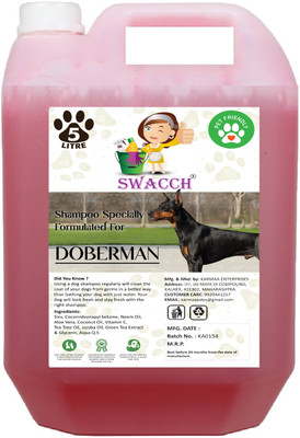 swacch Doberman Dog Shampoo I Puppy Safe Shampoo I Shine and Smooth Hair Conditioning Jasmine Dog Shampoo(5 L)