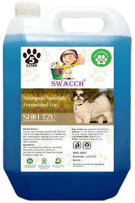 swacch Shih Tzu Dog Shampoo I Puppy Safe Shampoo I Shine and Smooth Hair Conditioning Lavender Dog Shampoo(5 L)