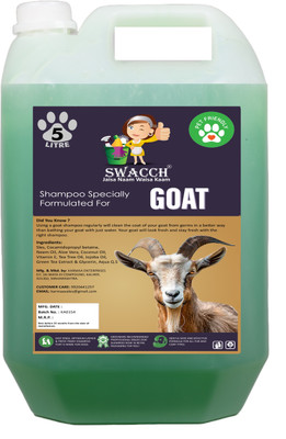 swacch Goat Shampoo I Soft & Shine Hair Shampoo For Goat Conditioning Neem Alovera Dog Shampoo(5 L)