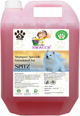 swacch Spitz Dog Shampoo I Puppy Safe Shampoo I Shine and Smooth Hair Conditioning Strawberry Dog Shampoo(5 L)