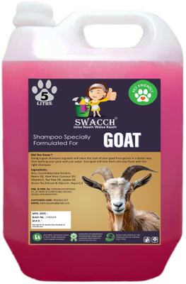 swacch Goat Shampoo I Soft & Shine Hair Shampoo For Goat Conditioning Rose Dog Shampoo(5 L)