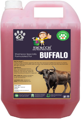 swacch Buffalo Shampoo I Smooth & Shine Shampo For Buffalo I Conditioning Strawberry Cow Shampoo(5 L)