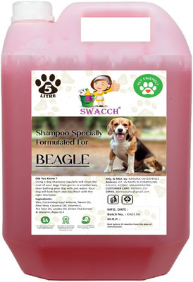 swacch Beagle Dog Shampoo I Puppy Safe Shampoo I Shine and Smooth Hair Conditioning Strawberry Dog Shampoo(5 L)