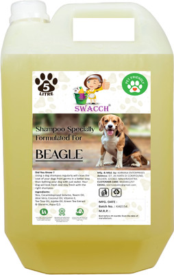 swacch Beagle Dog Shampoo I Puppy Safe Shampoo I Shine and Smooth Hair Conditioning Lemon Dog Shampoo(5 L)