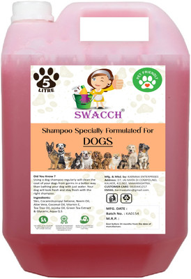 swacch Dog Shampoo I Puppy Safe Shampoo I Shine and Smooth Hair Conditioning Jasmine Dog Shampoo(5 L)